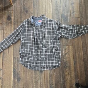 Wrangler Brown and White Casual Button Down Shirt
